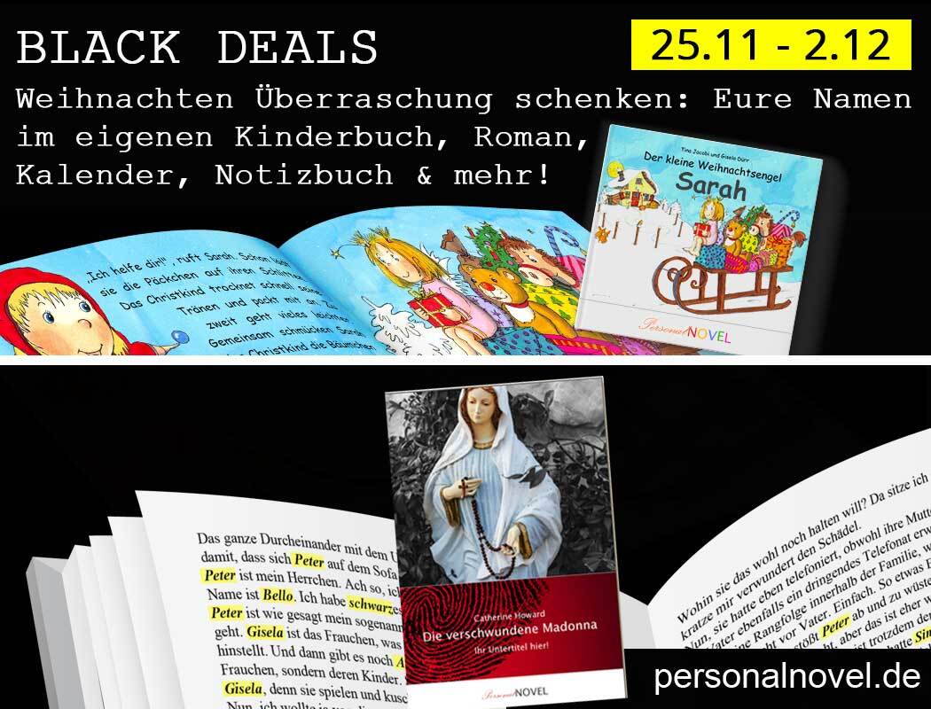 Black Week - 20.11 bis 29.11 - Personalisierte Bücher & Geschenke -  PersonalNOVEL